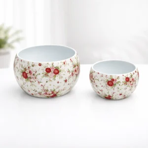 floral ceramic pot